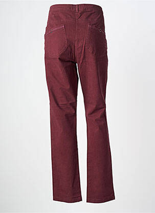 Pantalon slim țesătură poplin mărime normală roșu THALASSA femeie