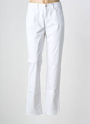 Pantalon slim țesătură poplin mărime normală alb GARDEUR femeie