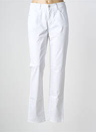 Pantalon slim țesătură poplin mărime normală alb GARDEUR femme