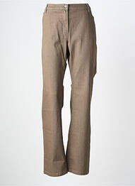 Pantalon drept elasticitate mărime normală maro KARTI1 femeie