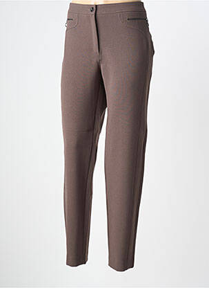 Pantalon slim elasticitate mărime normală maro DIVAS femeie
