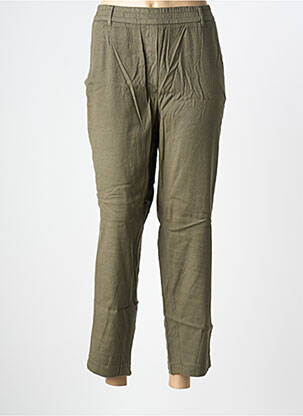 Pantalon 7/8 talie elastică mărime normală verde GARDEUR femme