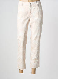 Pantalon 7/8 țesătură poplin mărime normală bej ANGELS femme