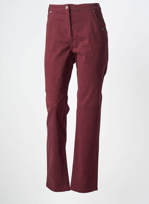 Pantalon slim țesătură poplin mărime normală roșu THALASSA femme