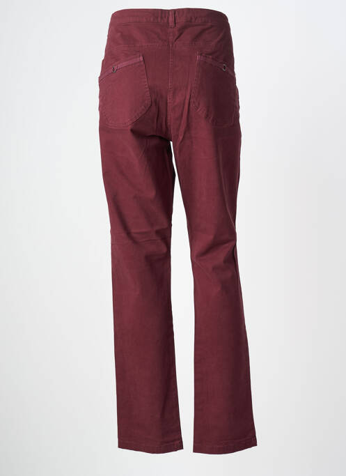 Pantalon slim țesătură poplin mărime normală roșu THALASSA femme