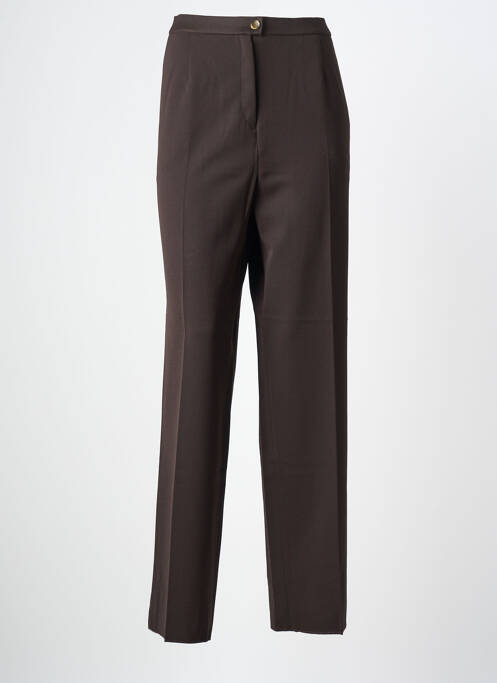 Pantalon drept țesătură crep mărime normală maro KARTING femme