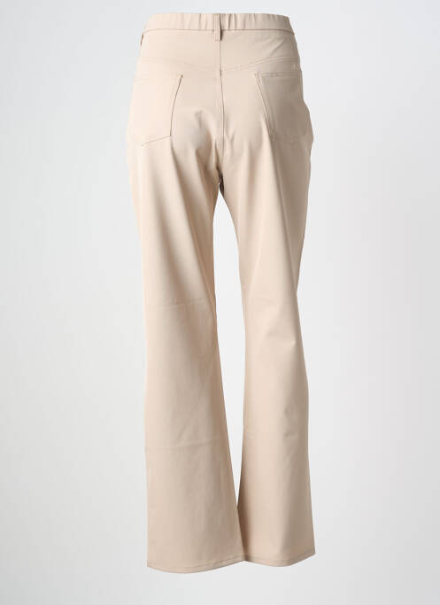Pantalon slim talie elastică talie înaltă bej KARITRAA femme