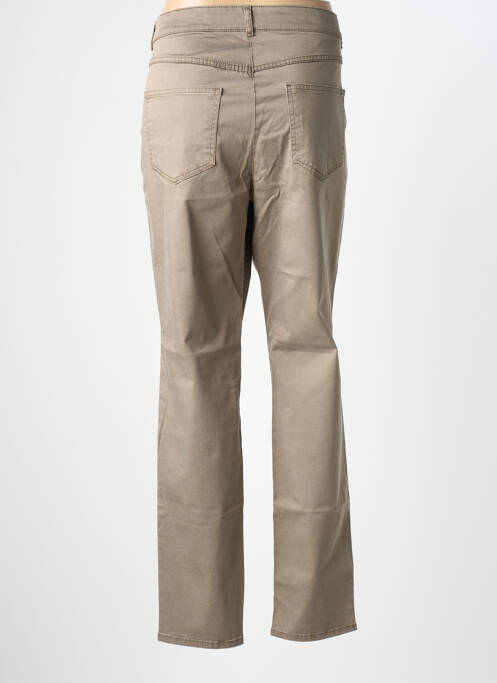 Pantalon slim țesătură poplin mărime normală verde BIANCA femme