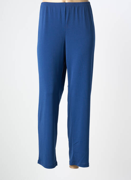 Pantalon drept țesătură crep mărime normală albastru TELMAIL femme