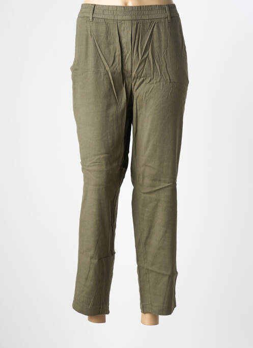 Pantalon 7/8 talie elastică mărime normală verde GARDEUR femme