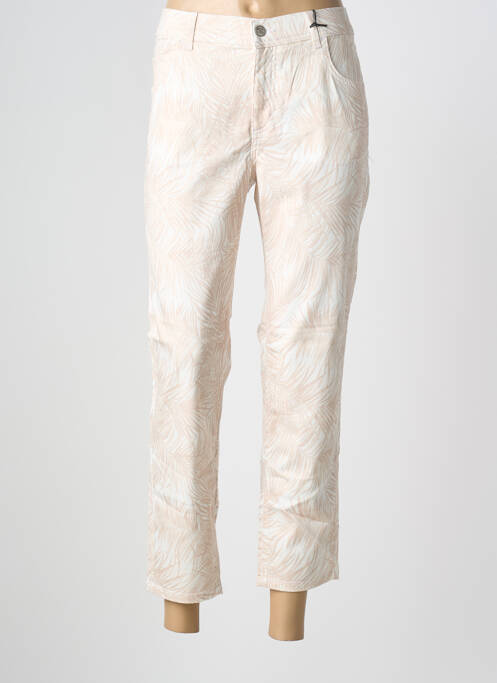 Pantalon 7/8 țesătură poplin mărime normală bej ANGELS femme