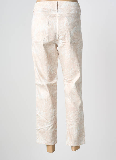 Pantalon 7/8 țesătură poplin mărime normală bej ANGELS femme