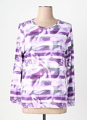 Top țesătură jersey mâneci lungi violet RABE femeie