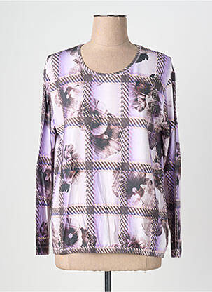 Top țesătură jersey mâneci lungi violet RABE femeie