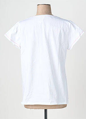 Tricou guler în v mâneci scurte alb SCORZZO femeie