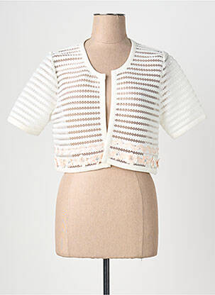 Bolero guler rotund alb FUEGO WOMAN femme