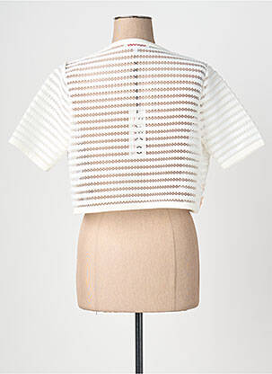 Bolero guler rotund alb FUEGO WOMAN femeie
