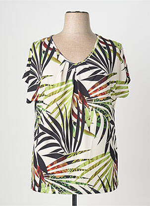 Tricou imprimeu fantezie mâneci scurte verde TELMAIL femme