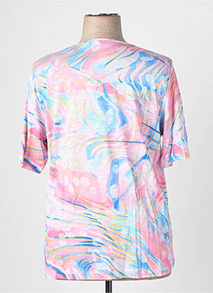 Tricou imprimeu fantezie mâneci scurte roz RABE femeie