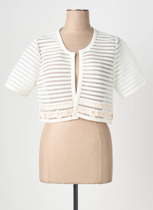 Bolero guler rotund alb FUEGO WOMAN femme
