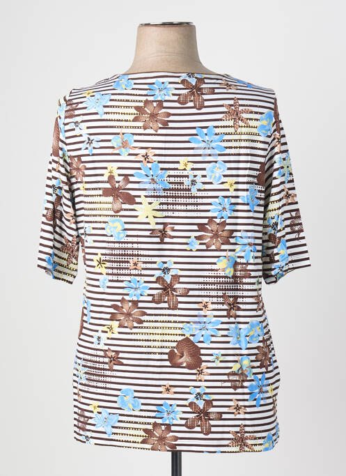 Tricou elasticitate mâneci 3/4 maro RABE femme
