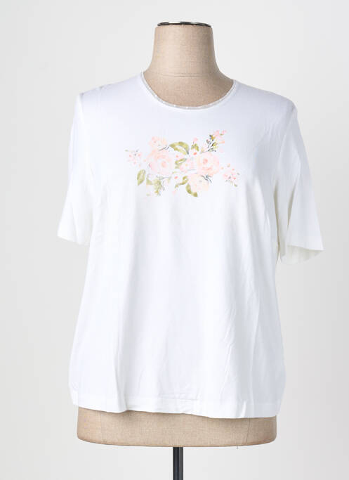 Tricou croială cambrată mâneci scurte alb EUGEN KLEIN femme