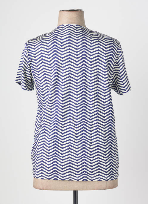 Tricou imprimeu fantezie mâneci scurte albastru SAINT CHARLES femme