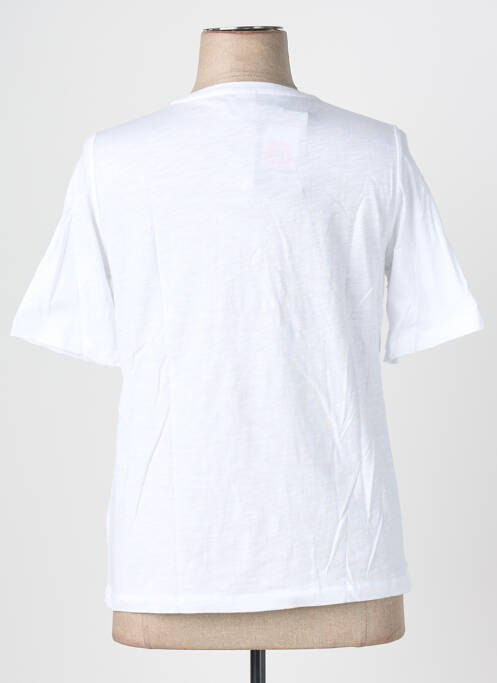 Tricou serigrafie cu strasuri mâneci scurte alb RABE femme