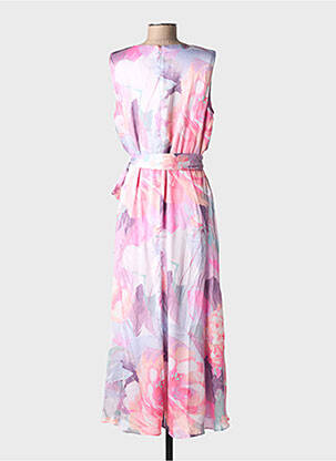 Rochie lungă imprimeu floral fără mâneci violet FRANK LYMAN femeie