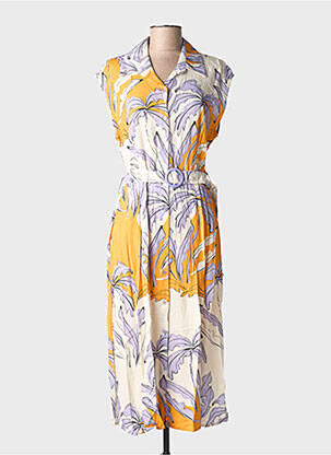 Rochie midi imprimeu floral mâneci scurte violet SCORZZO femme