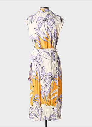 Rochie midi imprimeu floral mâneci scurte violet SCORZZO femeie