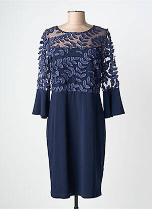 Rochie midi mâneci 3/4 mâneci 3/4 albastru FRANK LYMAN femeie