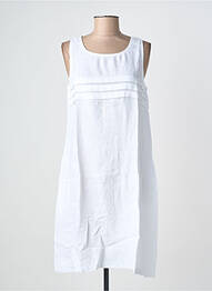 Rochie midi fără mâneci fără mâneci alb DS femeie