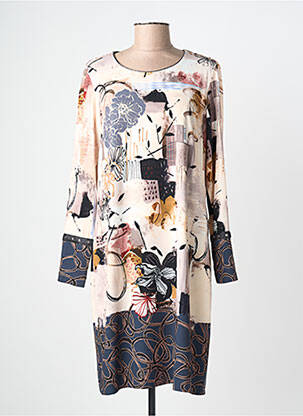 Rochie scurtă mâneci lungi mâneci lungi bej DIVAS femme