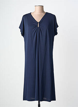 Rochie midi mâneci scurte mâneci scurte albastru TINTA STYLE femme