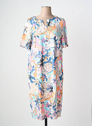 Rochie midi imprimeu floral mâneci scurte albastru THOMAS RABE femme