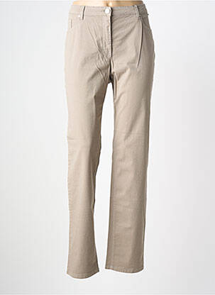 Pantalon slim țesătură poplin mărime normală maro STARK femme