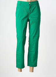 Pantalon 7/8 țesătură poplin mărime normală verde GARDEUR femme