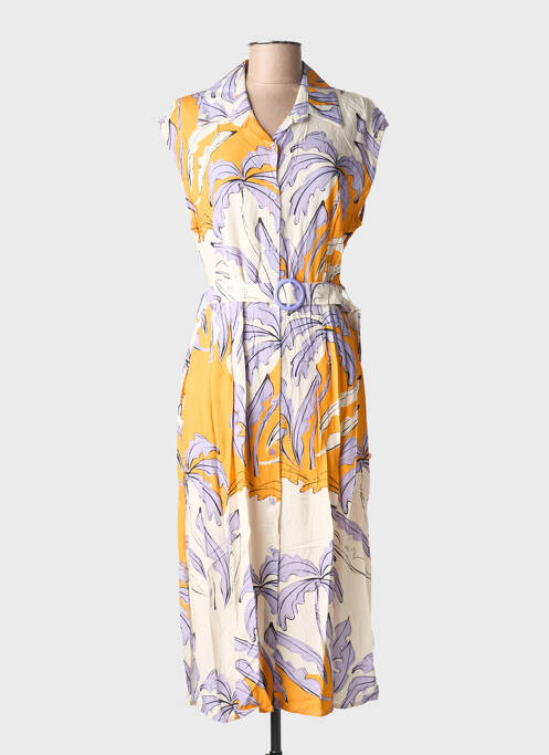 Rochie midi imprimeu floral mâneci scurte violet SCORZZO femme