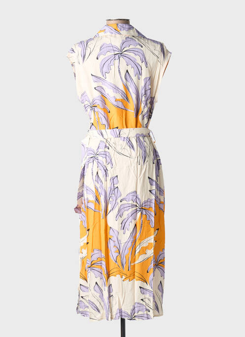 Rochie midi imprimeu floral mâneci scurte violet SCORZZO femme