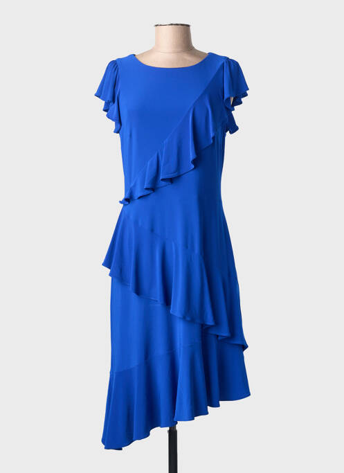 Rochie midi închidere cu fermoar la spate mâneci scurte albastru JOSEPH RIBKOFF femme