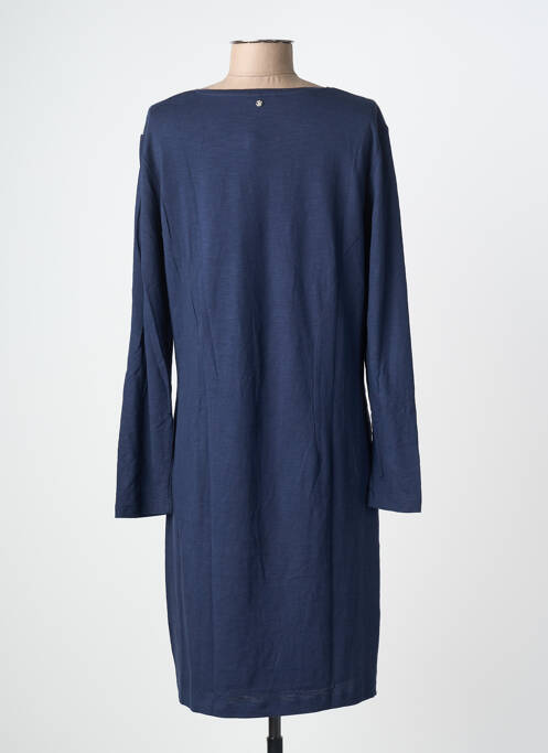 Rochie midi imprimeu fantezie mâneci lungi albastru THALASSA femme