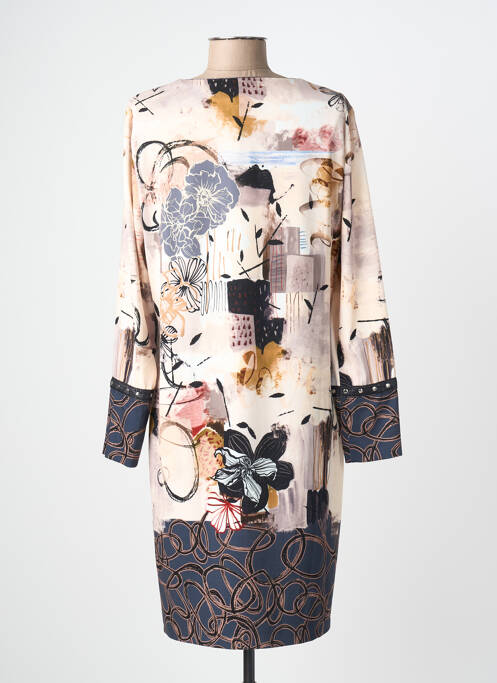 Rochie scurtă mâneci lungi mâneci lungi bej DIVAS femme