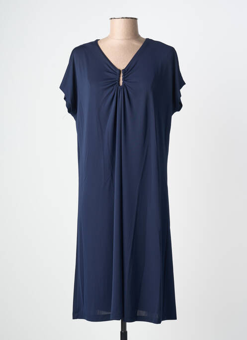 Rochie midi mâneci scurte mâneci scurte albastru TINTA STYLE femme