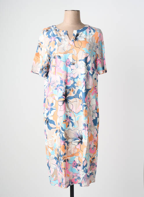 Rochie midi imprimeu floral mâneci scurte albastru THOMAS RABE femme