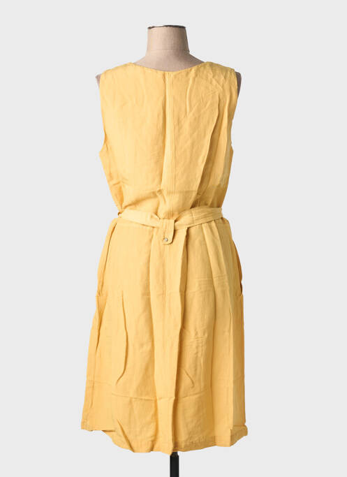 Rochie midi țesătură crep fără mâneci galben MAE MAHE femme