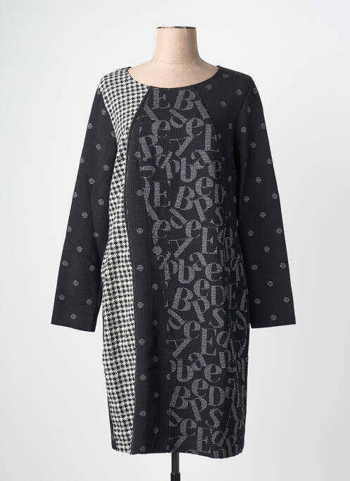 Rochie midi mâneci lungi mâneci lungi negru DIVAS femme