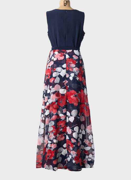 Rochie lungă imprimeu floral fără mâneci albastru FRANK LYMAN femme