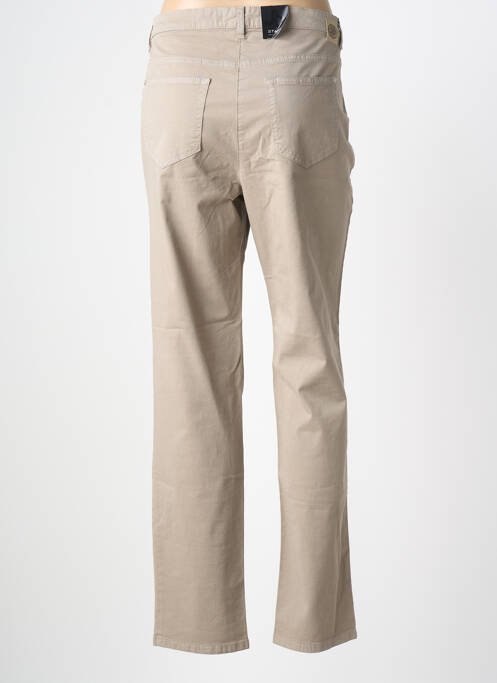 Pantalon slim țesătură poplin mărime normală maro STARK femme
