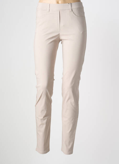 Jegging țesătură poplin mărime normală bej STARK femme